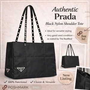🎉 SALE 🎉Prada Black Nylon Tote Bag ☺️